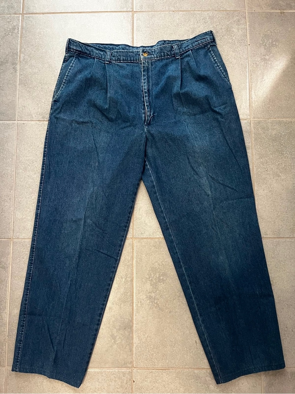 Vintage Farah Men's Dark Blue Relaxed 100% cotton Jeans